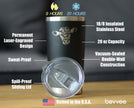 Cow Face - Insulated Coffee Tumbler Cup with Sliding Lid - Stainless Steel Travel Mug - Cow Gift for Women and Men
