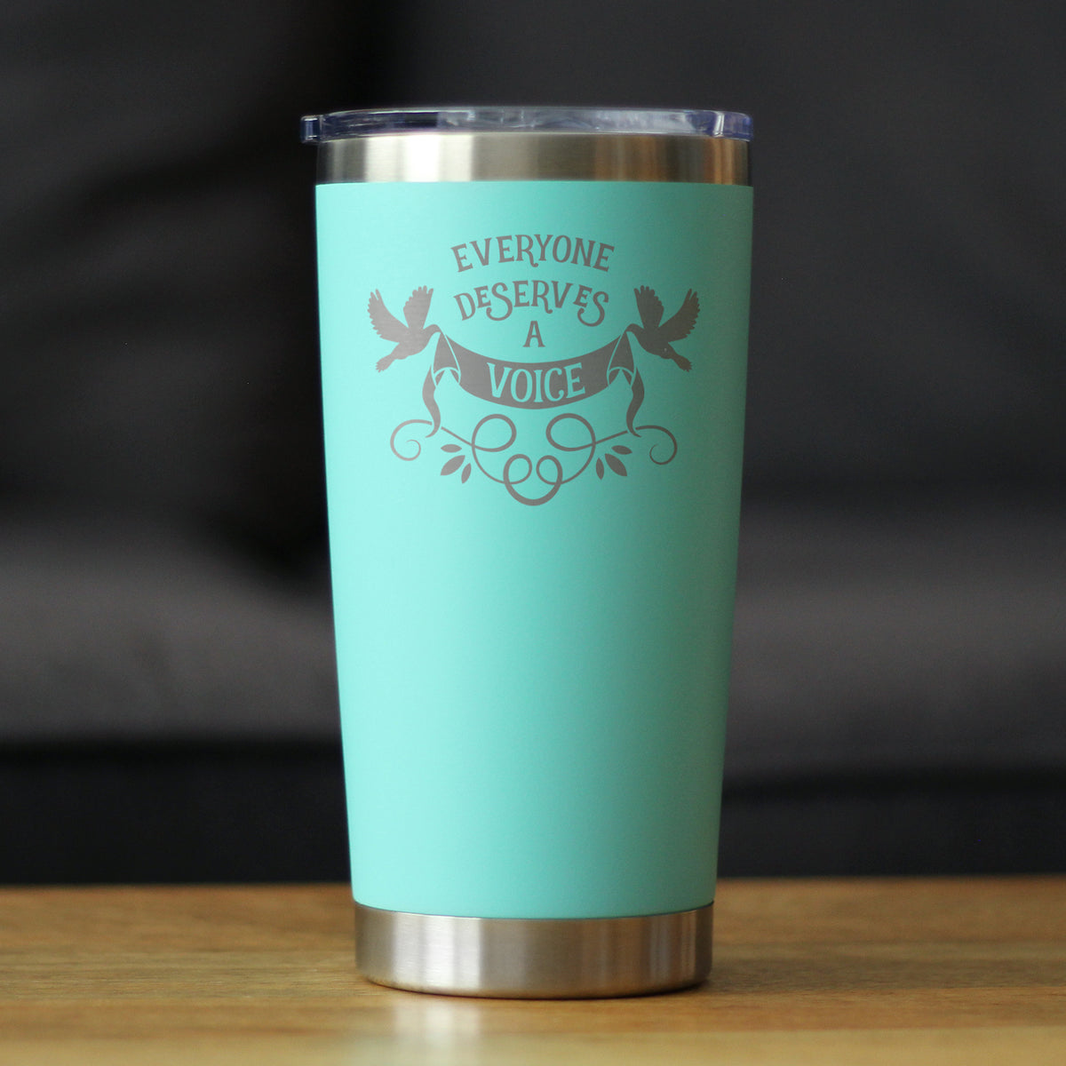 Everyone Deserves A Voice Insulated Coffee Tumbler with Sliding Lid Gifts for Speech Language Pathologists 20oz Stainless Steel Tumbler