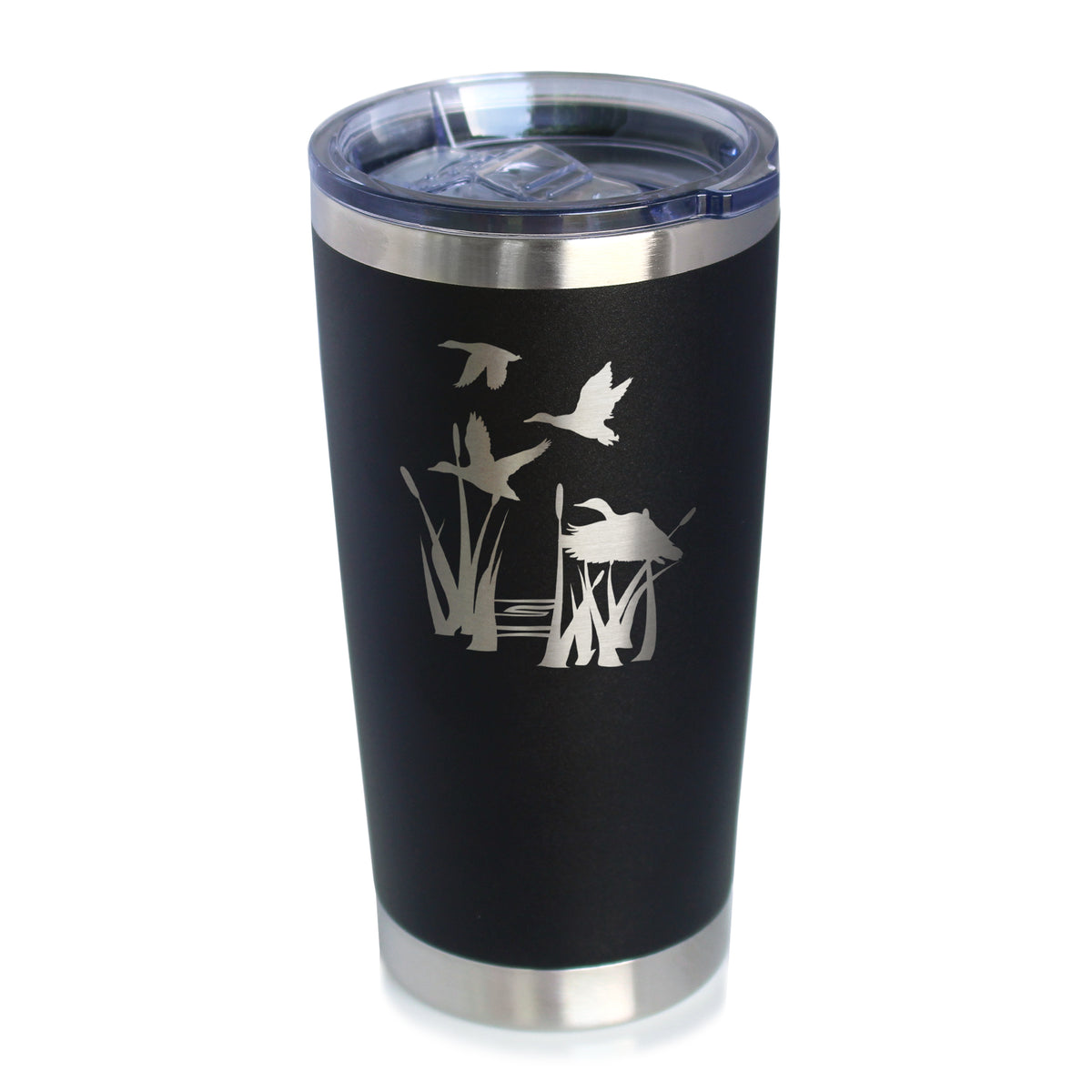 Duck Pond - Insulated Coffee Tumbler Cup with Sliding Lid - Stainless Steel Travel Mug - Unique Duck Gifts for Women and Men