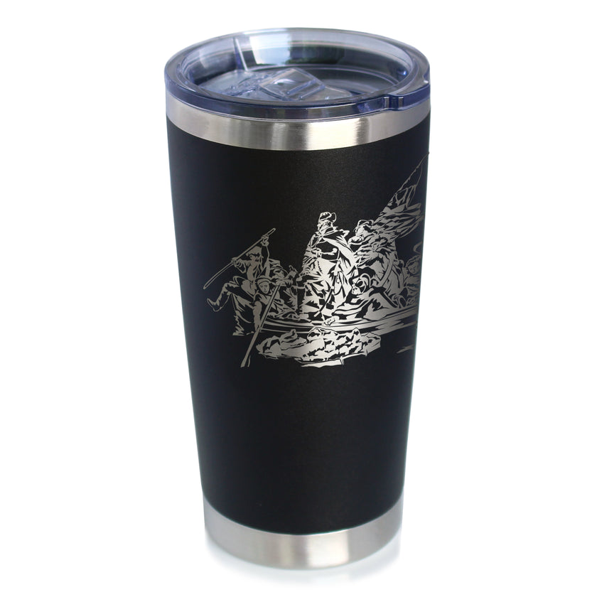Freedom 250 Washington Crossing the Delaware Insulated Coffee Tumbler - 20oz Stainless Steel Tumbler Official USA 250th Anniversary Merch