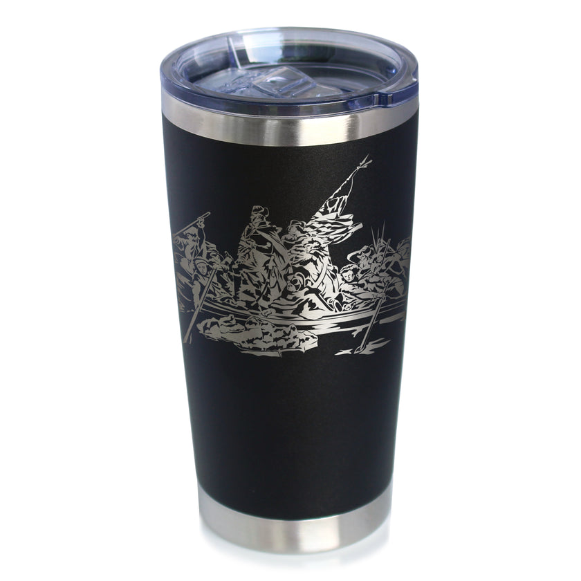 Freedom 250 Washington Crossing the Delaware Insulated Coffee Tumbler - 20oz Stainless Steel Tumbler Official USA 250th Anniversary Merch