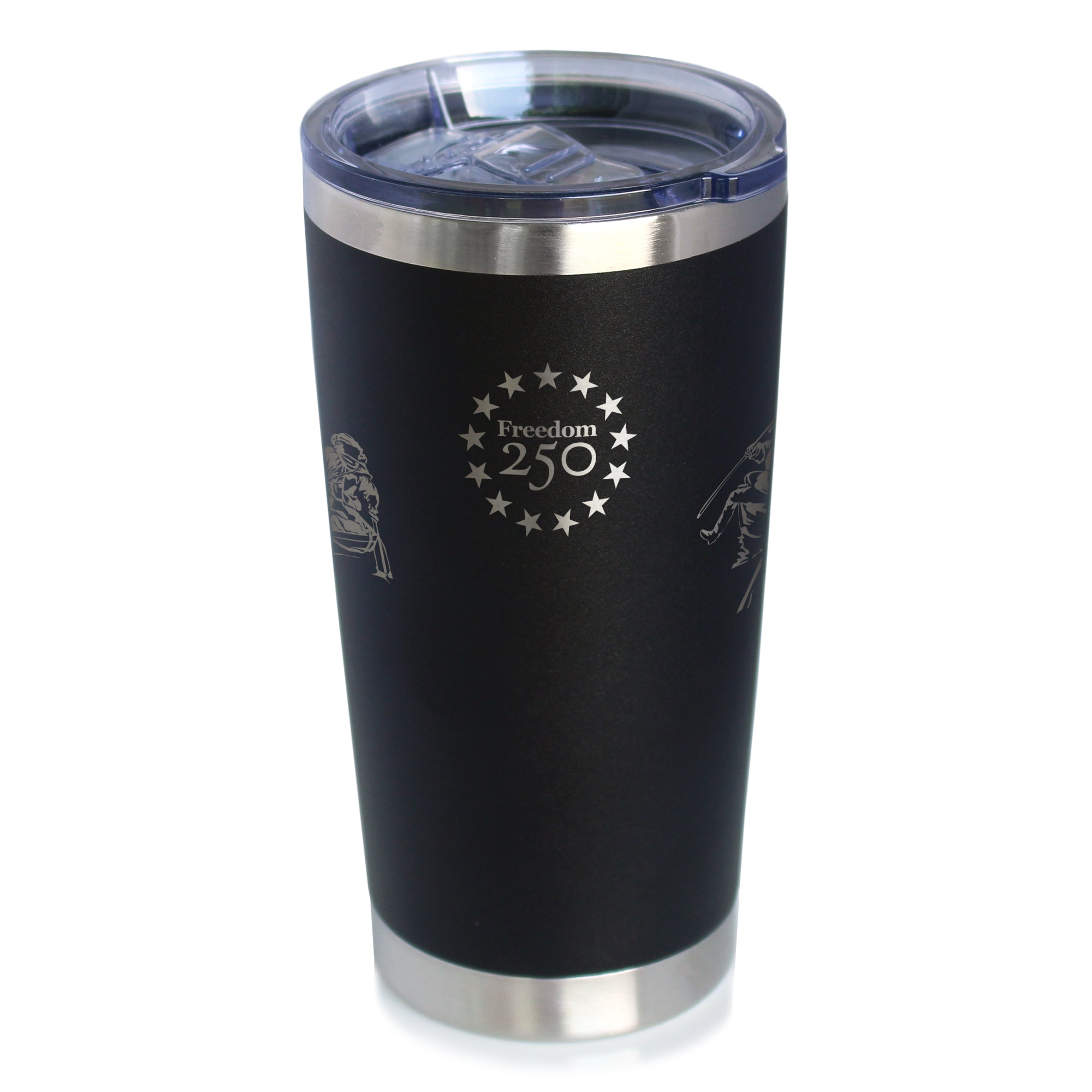 Freedom 250 Washington Crossing the Delaware Insulated Coffee Tumbler - 20oz Stainless Steel Tumbler Official USA 250th Anniversary Merch