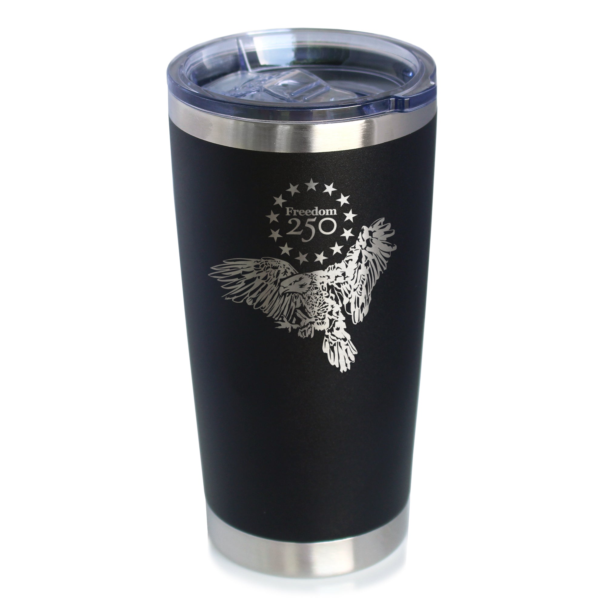 Freedom 250 Bald Eagle Insulated Coffee Tumbler - 20oz Stainless Steel Tumbler Official USA 250th Anniversary Merch