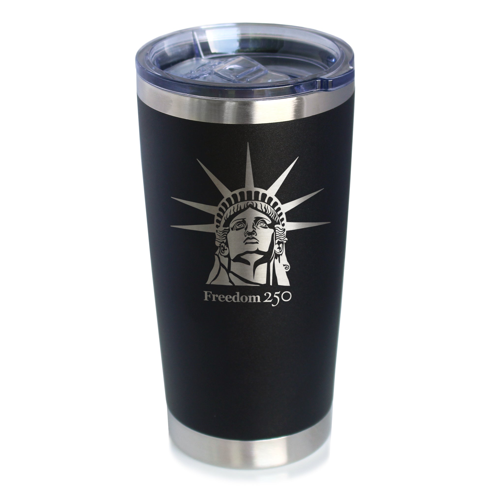 Freedom 250 Statue of Liberty Profile Insulated Coffee Tumbler - 20oz Stainless Steel Tumbler Official USA 250th Anniversary Merch