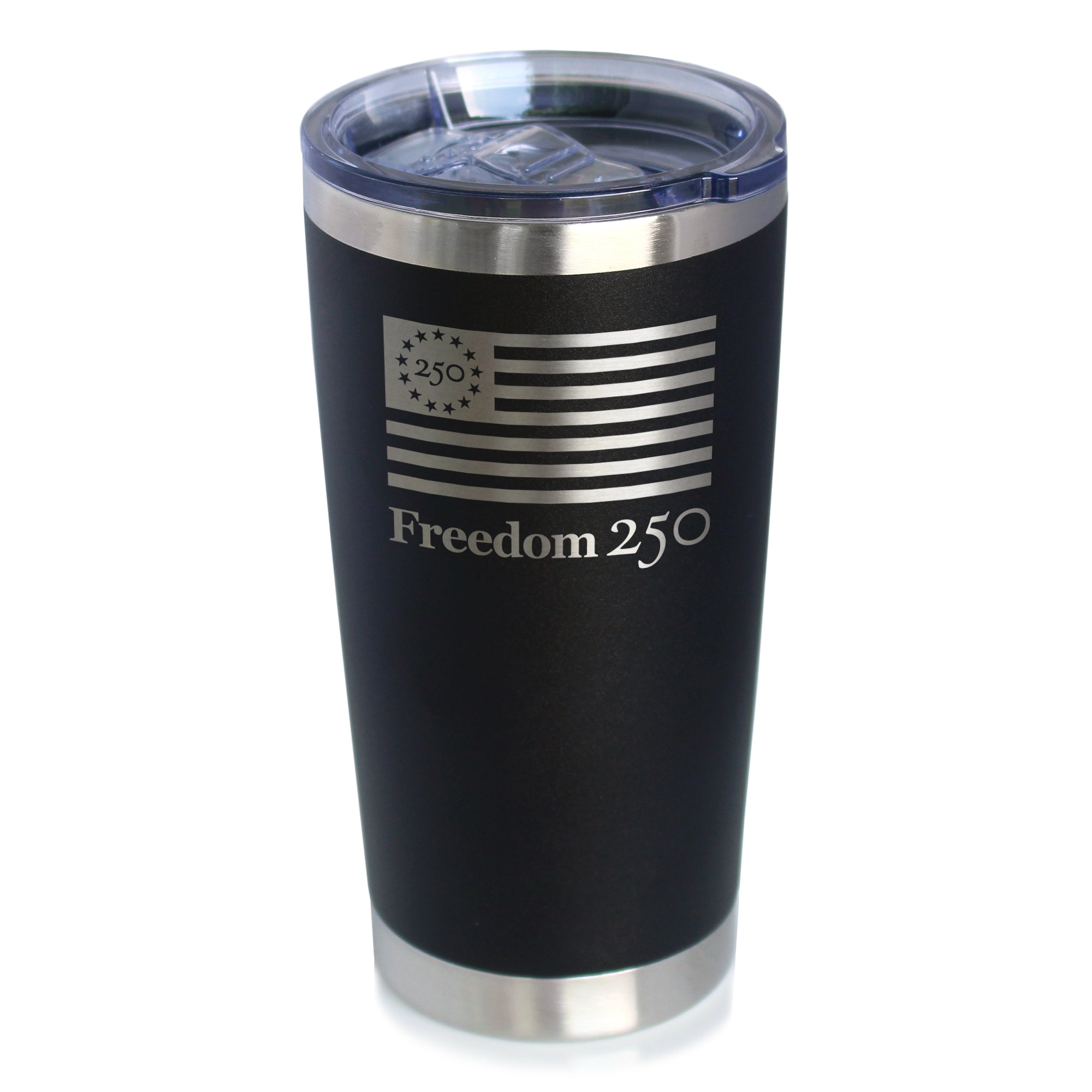 Freedom 250 Logo Insulated Coffee Tumbler - 20oz Stainless Steel Tumbler Official USA 250th Anniversary Merch