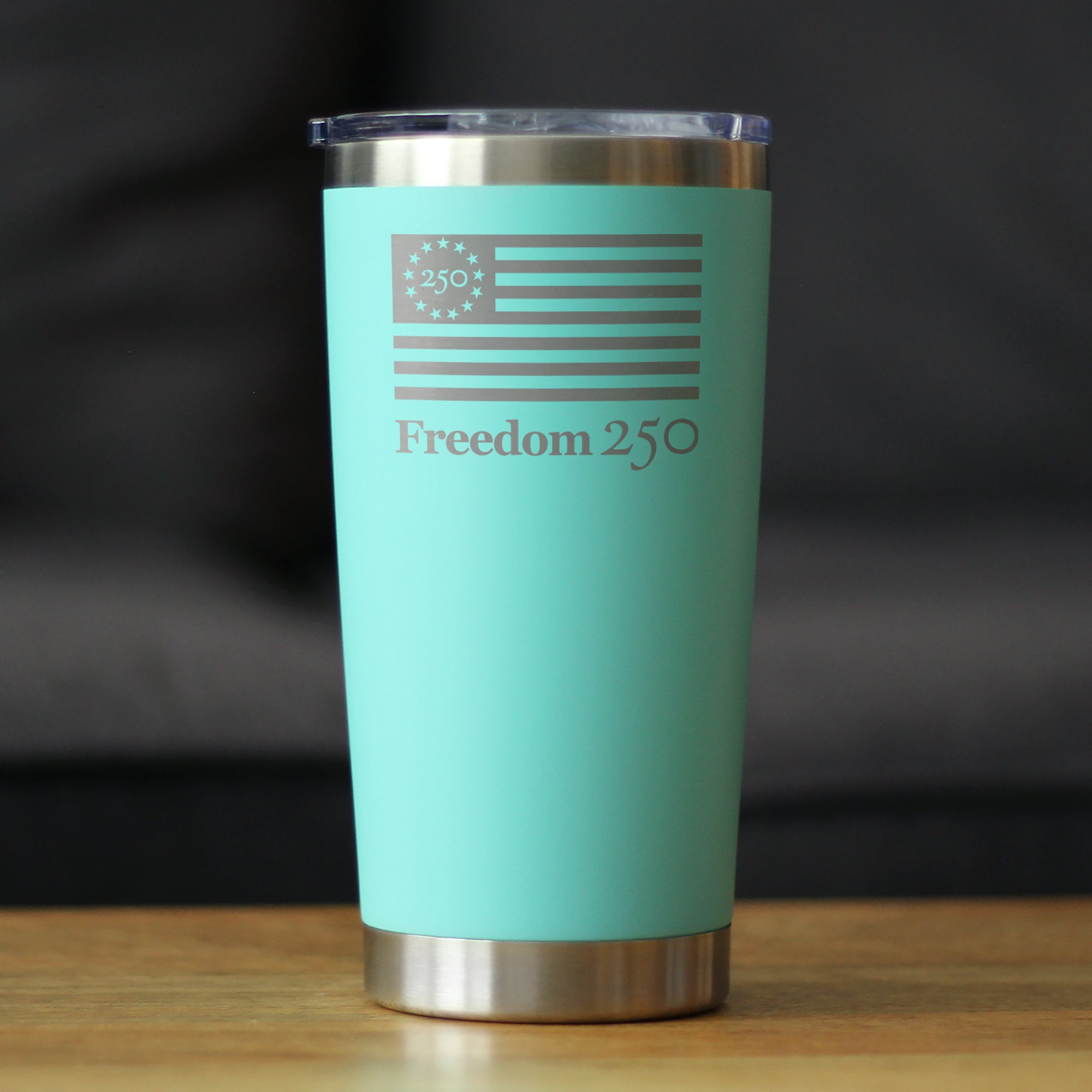 Freedom 250 Logo Insulated Coffee Tumbler - 20oz Stainless Steel Tumbler Official USA 250th Anniversary Merch