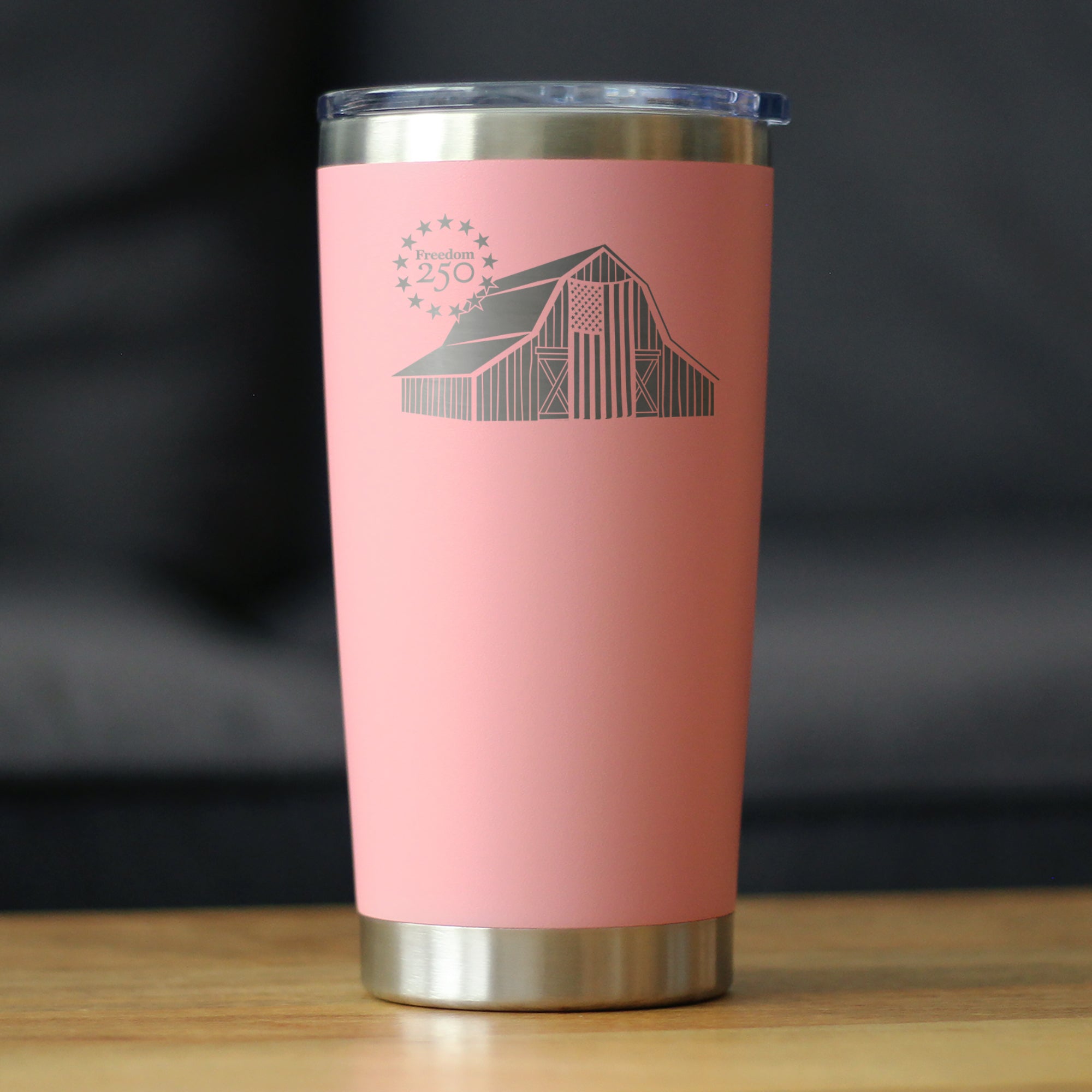 Freedom 250 Homestead Barn Insulated Coffee Tumbler - 20oz Stainless Steel Tumbler Official USA 250th Anniversary Merch