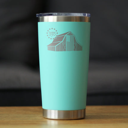Freedom 250 Homestead Barn Insulated Coffee Tumbler - 20oz Stainless Steel Tumbler Official USA 250th Anniversary Merch