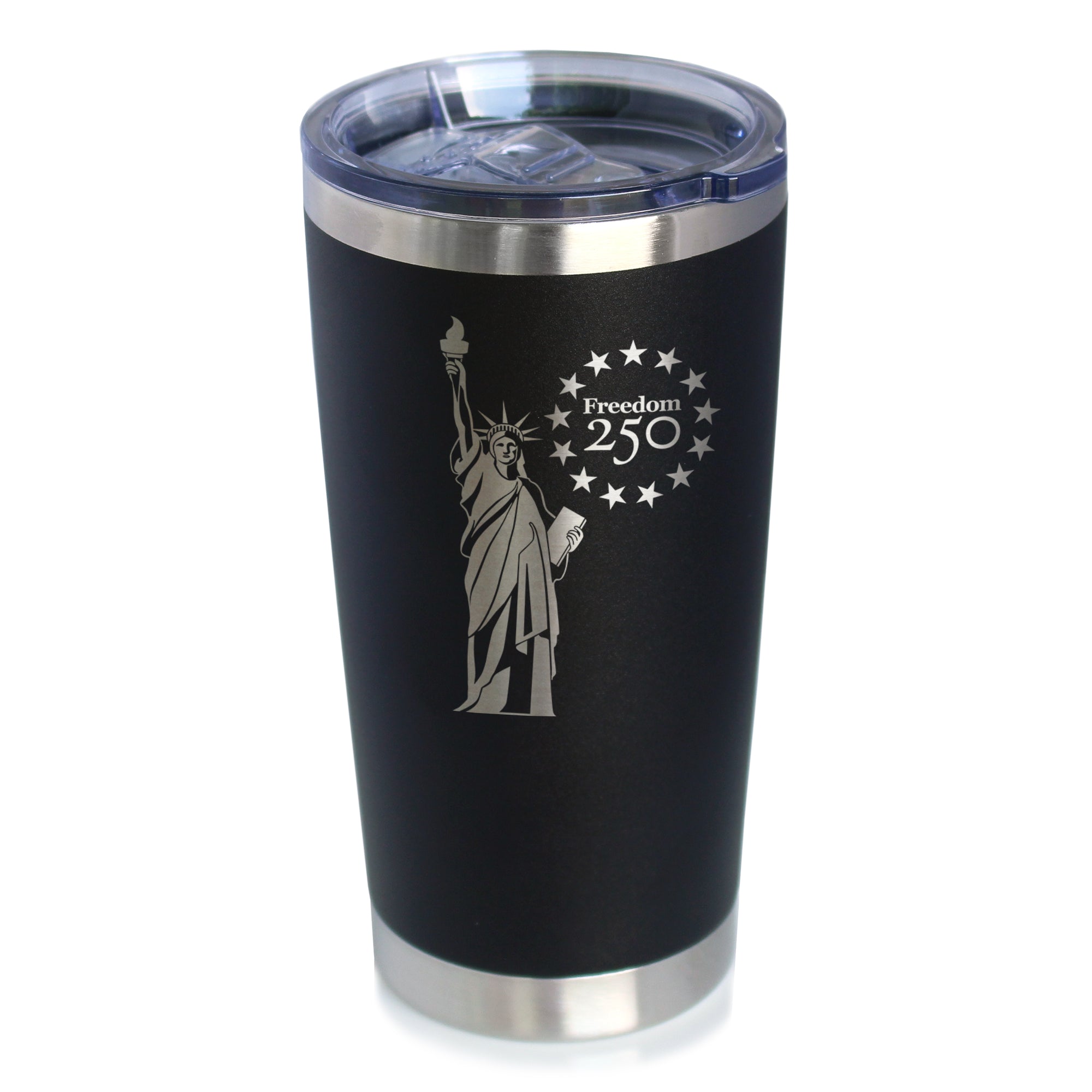 Freedom 250 Statue of Liberty Insulated Coffee Tumbler - 20oz Stainless Steel Tumbler Official USA 250th Anniversary Merch