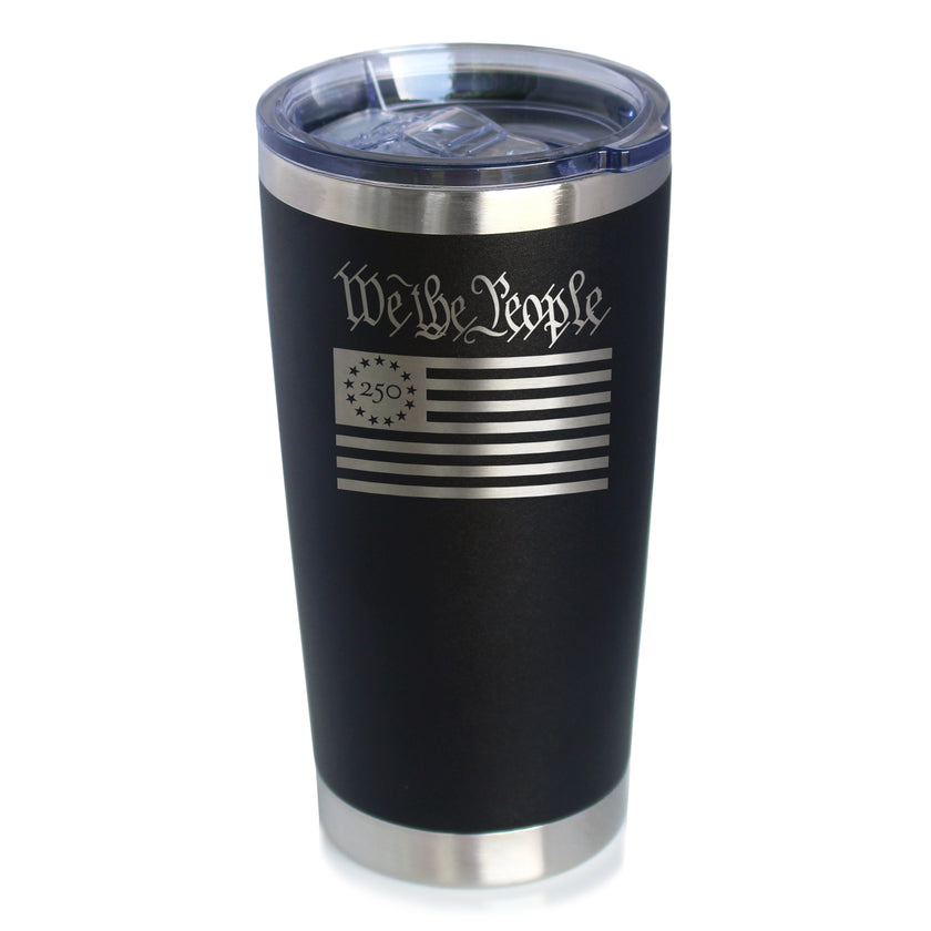 Freedom 250 We the People Insulated Coffee Tumbler - 20oz Stainless Steel Tumbler Official USA 250th Anniversary Merch
