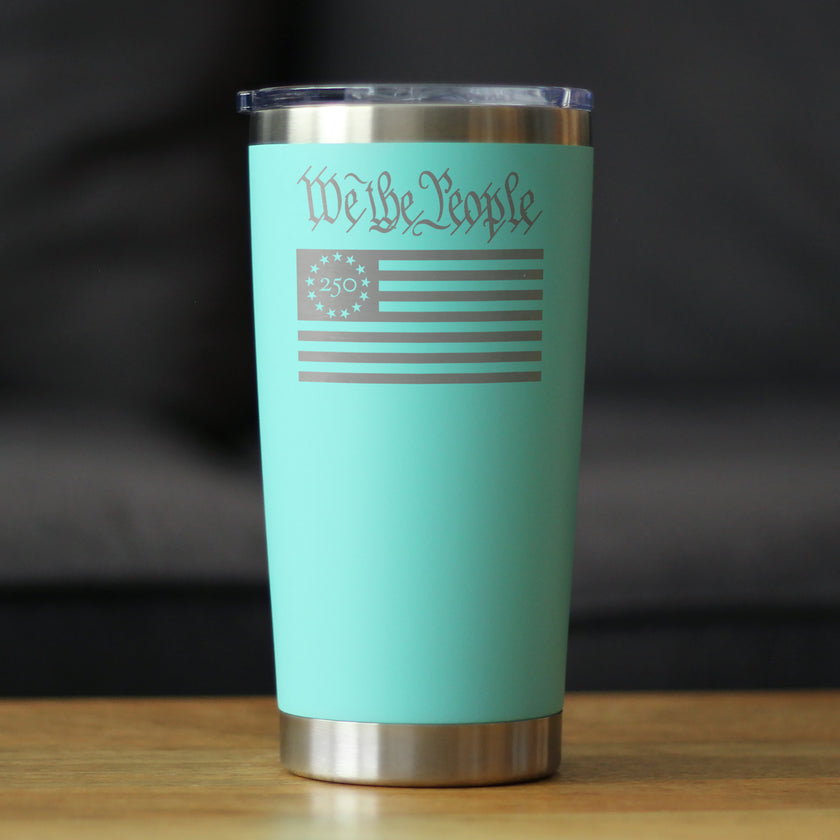 Freedom 250 We the People Insulated Coffee Tumbler - 20oz Stainless Steel Tumbler Official USA 250th Anniversary Merch