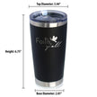 Faith Y'all Insulated Coffee Tumbler with Sliding Lid Christianity Gifts for Christians 20oz Stainless Steel Tumbler