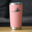 Fishing Fly - Insulated Coffee Tumbler Cup with Sliding Lid - Stainless Steel Mug - Unique Flyfishing Gifts for Fishermen