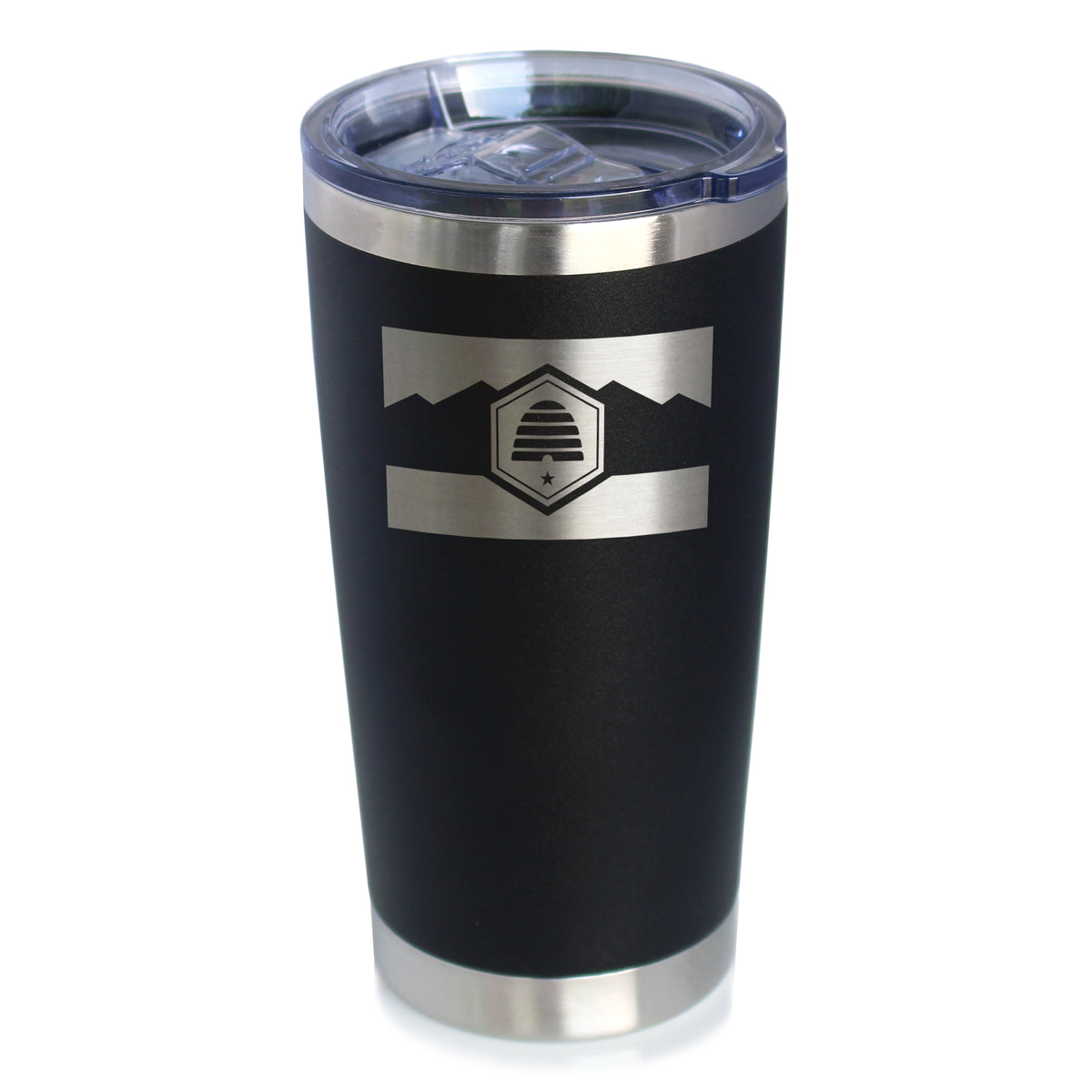 Utah Flag - Insulated Coffee Tumbler Cup with Sliding Lid - Stainless Steel Insulated Mug - Utah Gifts and Souvenirs