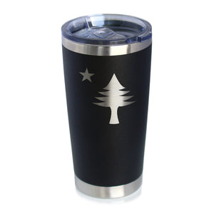 Flag of Maine - Insulated Coffee Tumbler Cup with Sliding Lid - Stainl -  bevvee