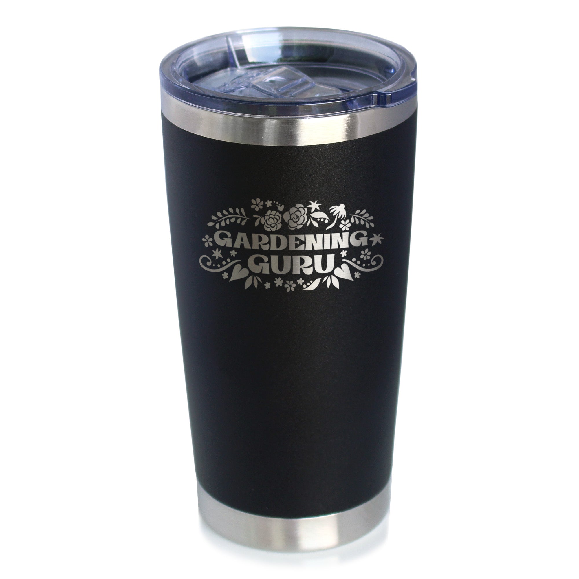 Gardening Guru Insulated Coffee Tumbler with Sliding Lid Gardening Gifts for Gardeners 20oz Stainless Steel Tumbler