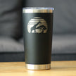 Giraffe Sunset - Insulated Coffee Tumbler Cup with Sliding Lid - Stainless Steel Travel Mug - Unique Safari Gifts for Women and Men