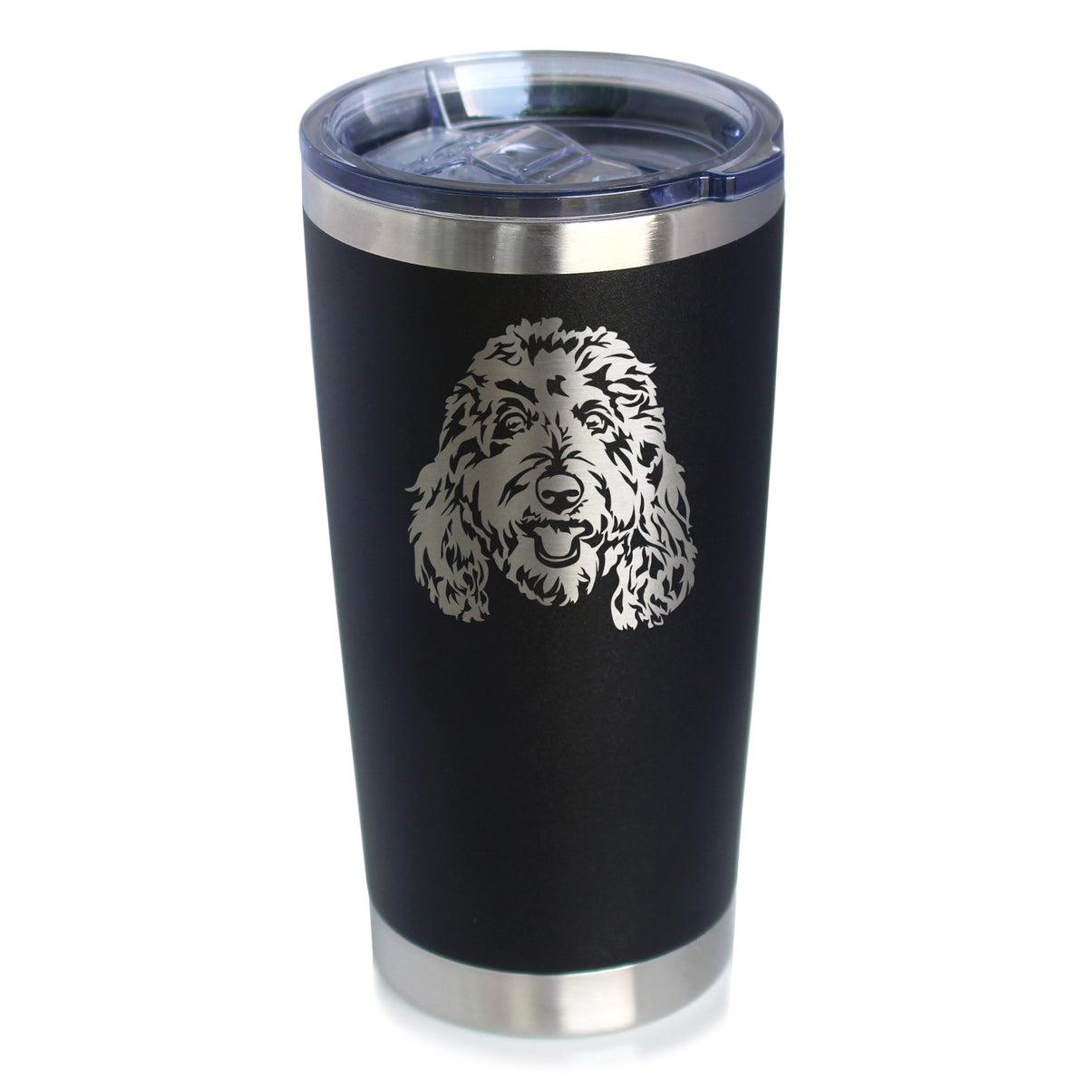 Golden Doodle Face - Insulated Coffee Tumbler Cup with Sliding Lid - Stainless Steel Insulated Mug - Goldendoodle Gifts for Women &amp; Men