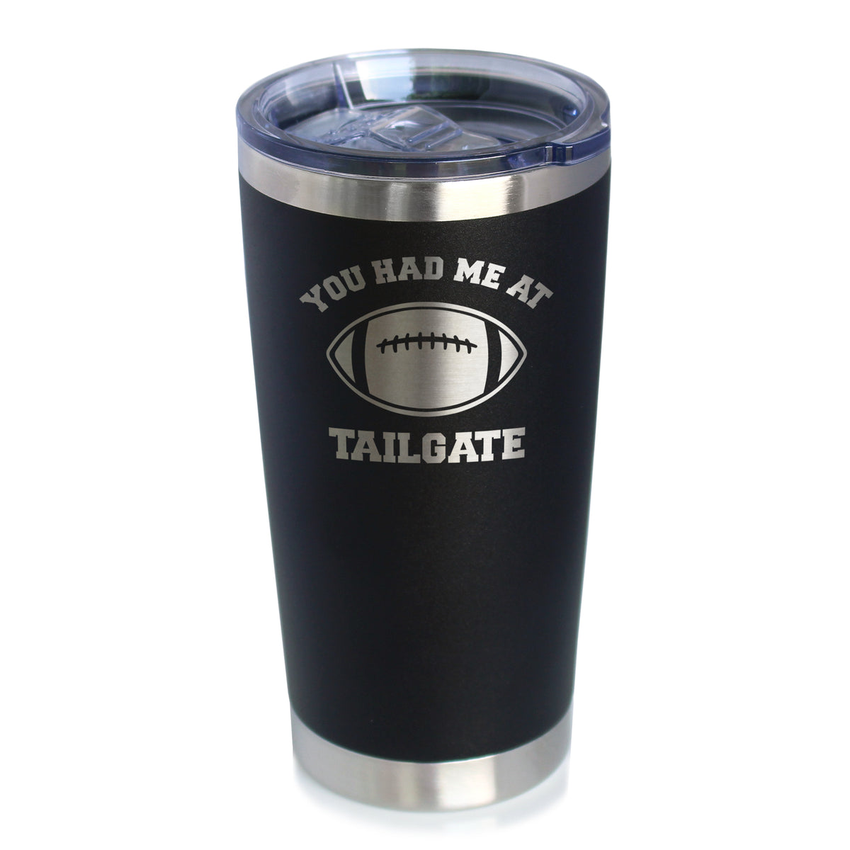 Had Me At Tailgate - Insulated Coffee Tumbler Cup with Sliding Lid - Stainless Steel Insulated Mug - Funny Football Gifts