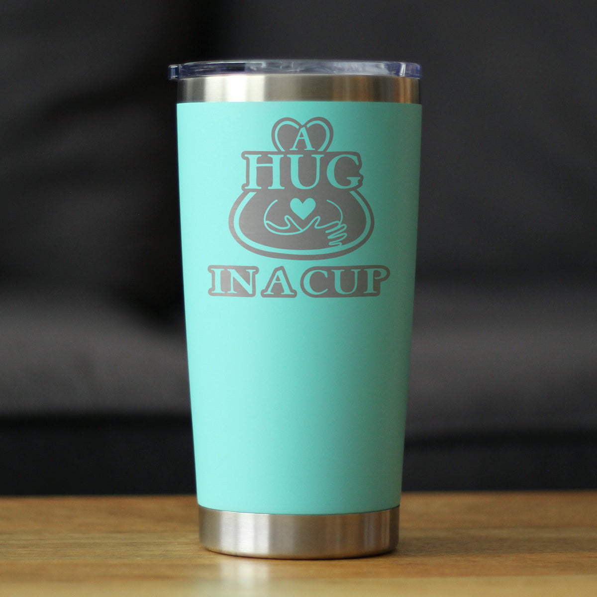 Hug in a Cup - Insulated Coffee Tumbler Cup with Sliding Lid - Stainless Steel Insulated Mug - Sympathy Gifts for Comfort and Encouragement