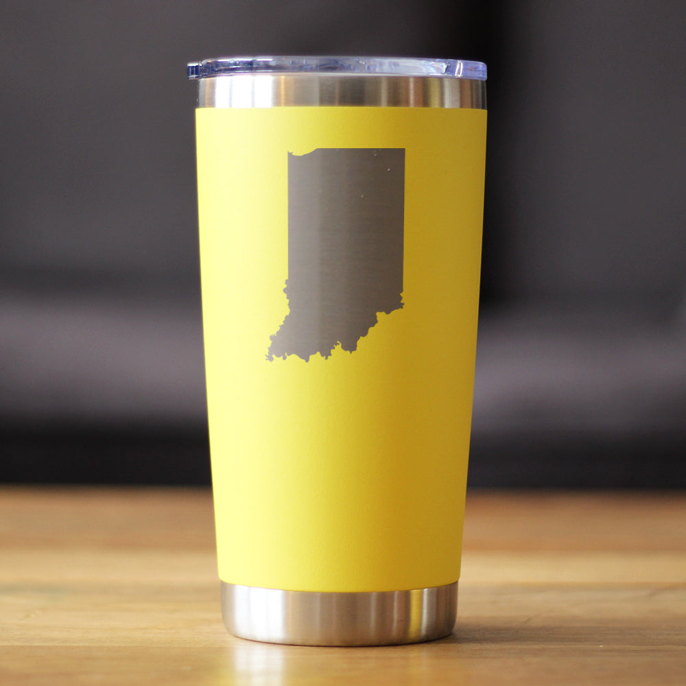 Indiana State Outline - 20 oz Coffee Tumbler