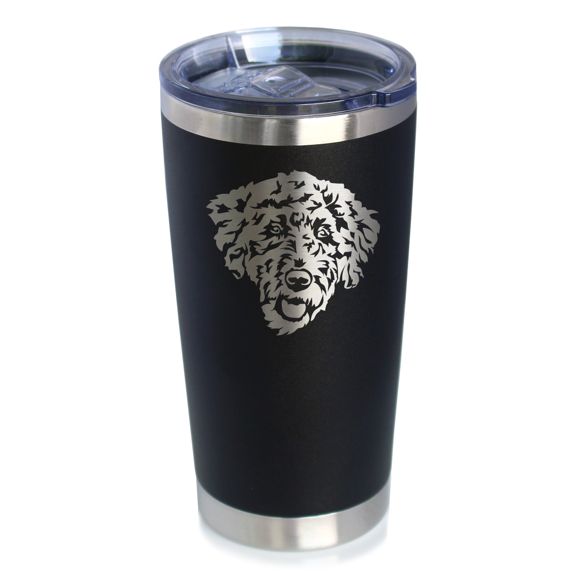 Labradoodle Face - Insulated Coffee Tumbler Cup with Sliding Lid - Stainless Steel Insulated Mug - Labradoodle Gifts for Dog Lovers Women & Men