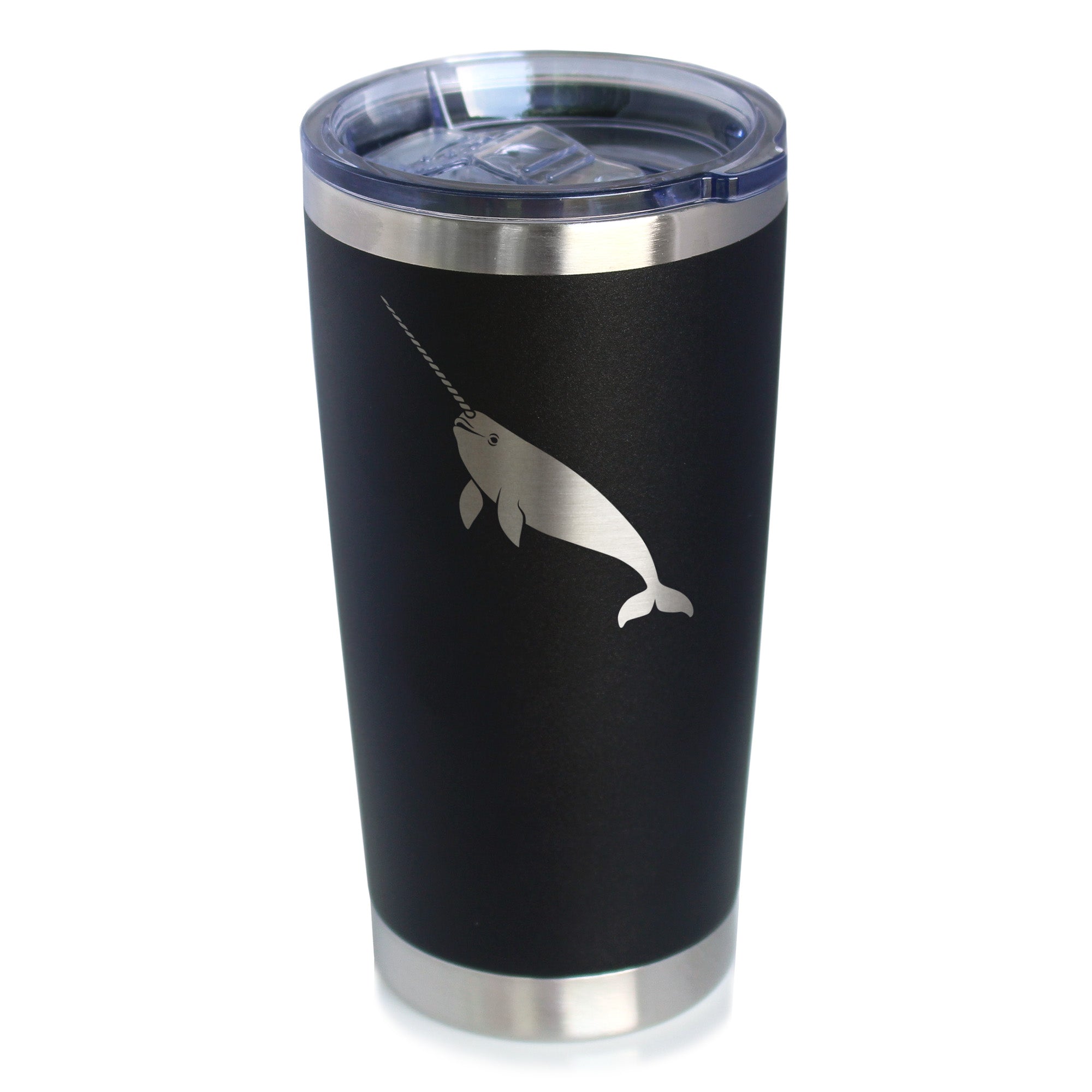 Narwhal Insulated Coffee Tumbler with Sliding Lid Cute Narwhal Gifts 20oz Stainless Steel Tumbler