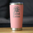 Next Tattoo Insulated Coffee Tumbler with Sliding Lid Gifts for Tattoo Artist 20oz Stainless Steel Tumbler