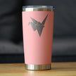 Origami Paper Crane Insulated Coffee Tumbler with Sliding Lid Japanese Decor and Gifts 20oz Stainless Steel Tumbler