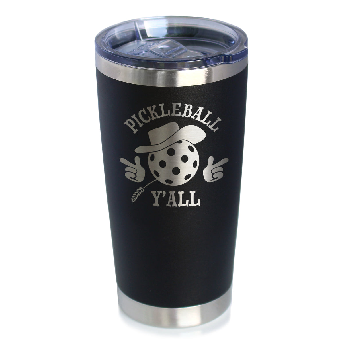 Funny Pickleball Gifts Insulated Coffee Tumbler with Sliding Lid Pickleball Y&#39;all 20oz Stainless Steel Tumbler