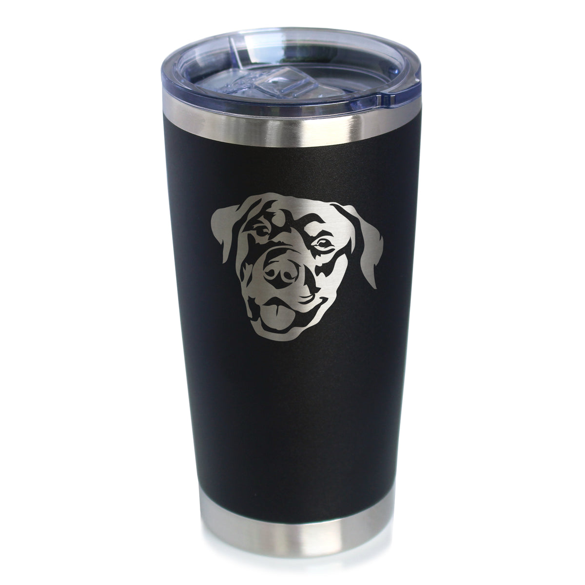 Happy Rottweiler Face - 20 oz Coffee Tumbler