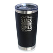 Stack Dimes - Insulated Coffee Tumbler Cup with Sliding Lid - Stainless Steel Insulated Mug - Unique Gifts for Welders