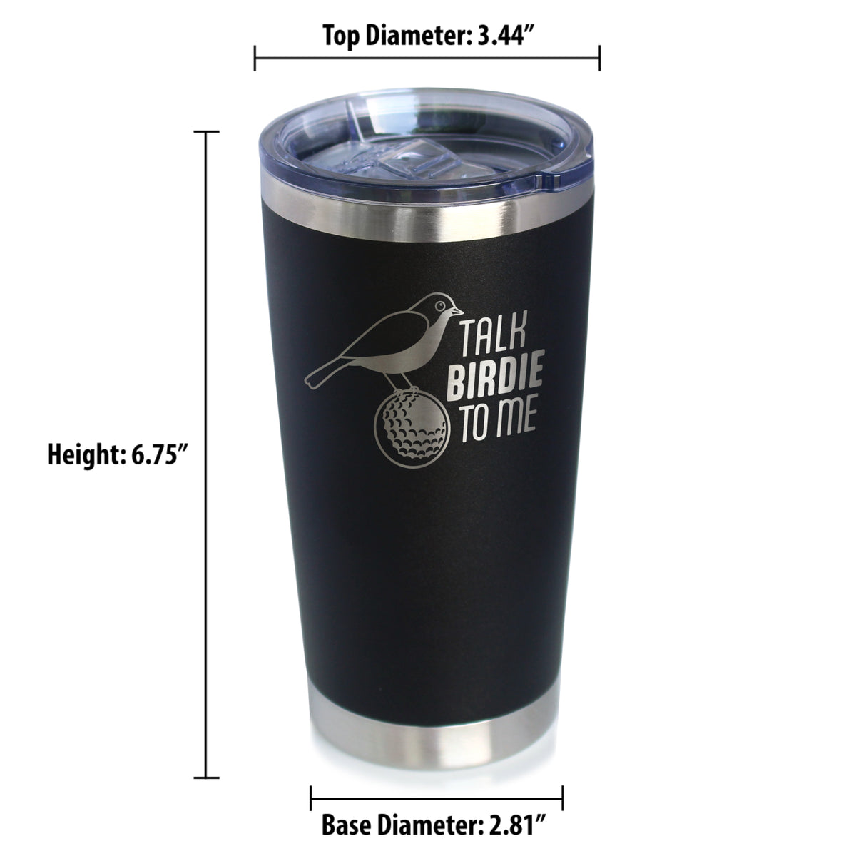 Funny Golf Gifts Insulated Coffee Tumbler with Sliding Lid Talk Birdie to Me 20oz Stainless Steel Tumbler