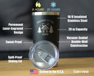 Welcome To The Cabin - Insulated Coffee Tumbler Cup with Sliding Lid - Stainless Steel Travel Mug - Unique Cabin Themed Gift for Women and Men