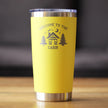 Welcome To The Cabin - Insulated Coffee Tumbler Cup with Sliding Lid - Stainless Steel Travel Mug - Unique Cabin Themed Gift for Women and Men