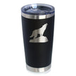 Wolf Silhouette - Insulated Coffee Tumbler Cup with Sliding Lid - Stainless Steel Travel Mug - Wolf Gifts for Women and Men