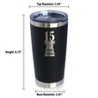 15th Anniversary Party Decor Insulated Coffee Tumbler with Sliding Lid 15 Years Strong 20oz Stainless Steel Tumbler