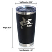 Yeehaw Insulated Coffee Tumbler with Sliding Lid Rodeo Party Decorations & Western Home Decor 20oz Stainless Steel Tumbler
