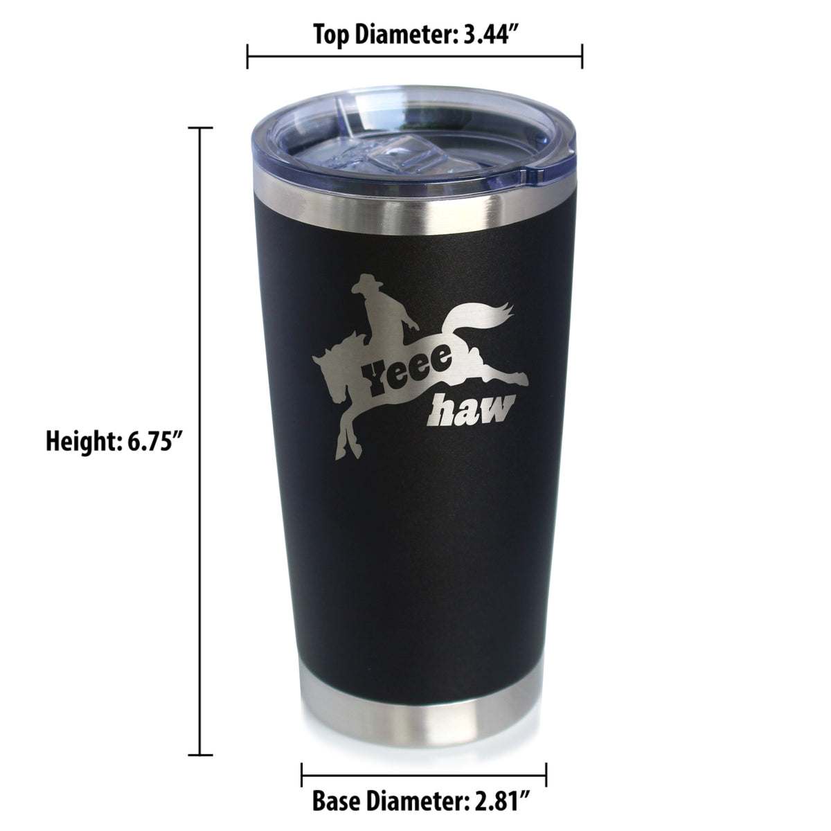 Yeehaw Insulated Coffee Tumbler with Sliding Lid Rodeo Party Decorations &amp; Western Home Decor 20oz Stainless Steel Tumbler