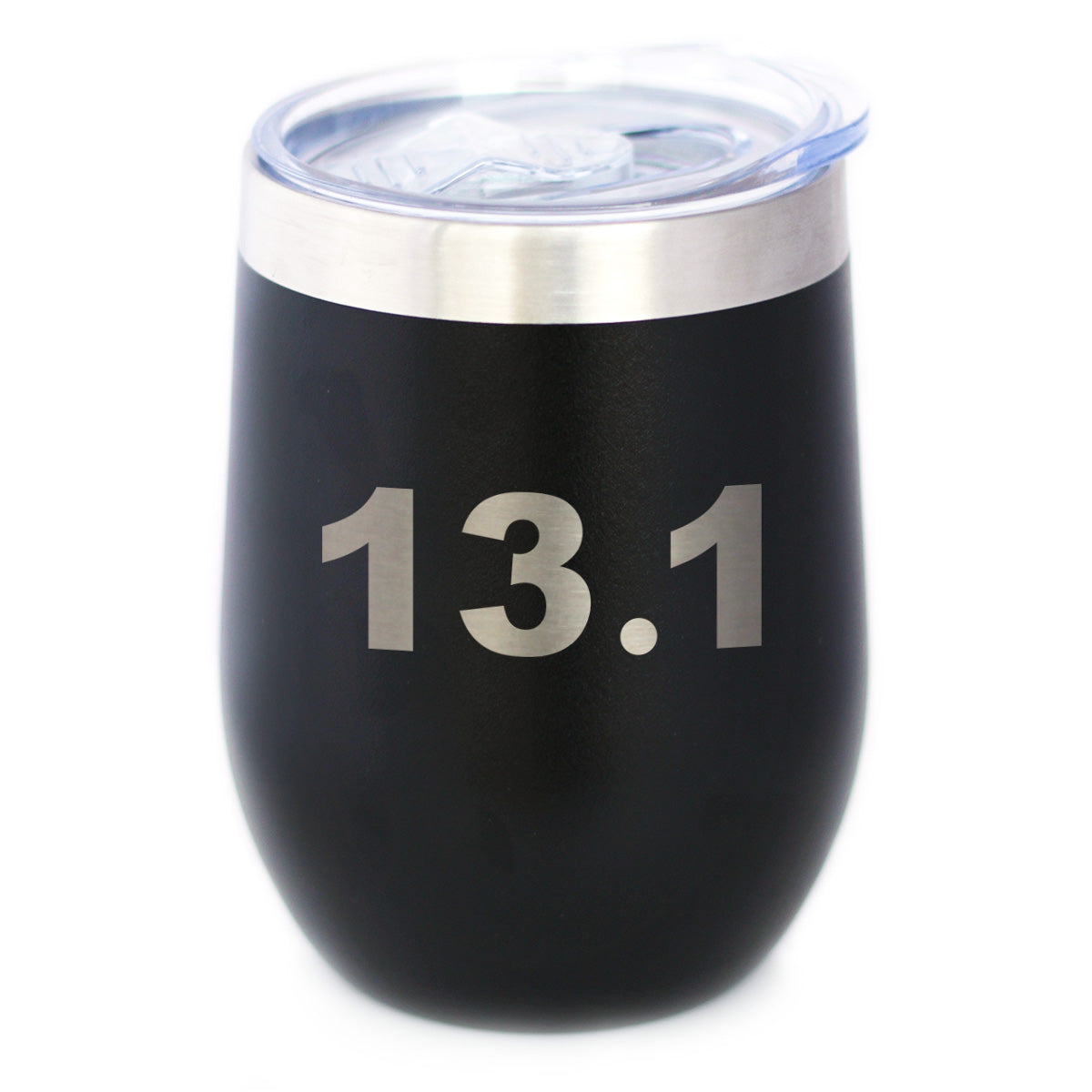 13.1 Half Marathon - Wine Tumbler Cup with Sliding Lid - Stainless Steel Insulated Mug - Gifts for Half Marathon Runners Men &amp; Women