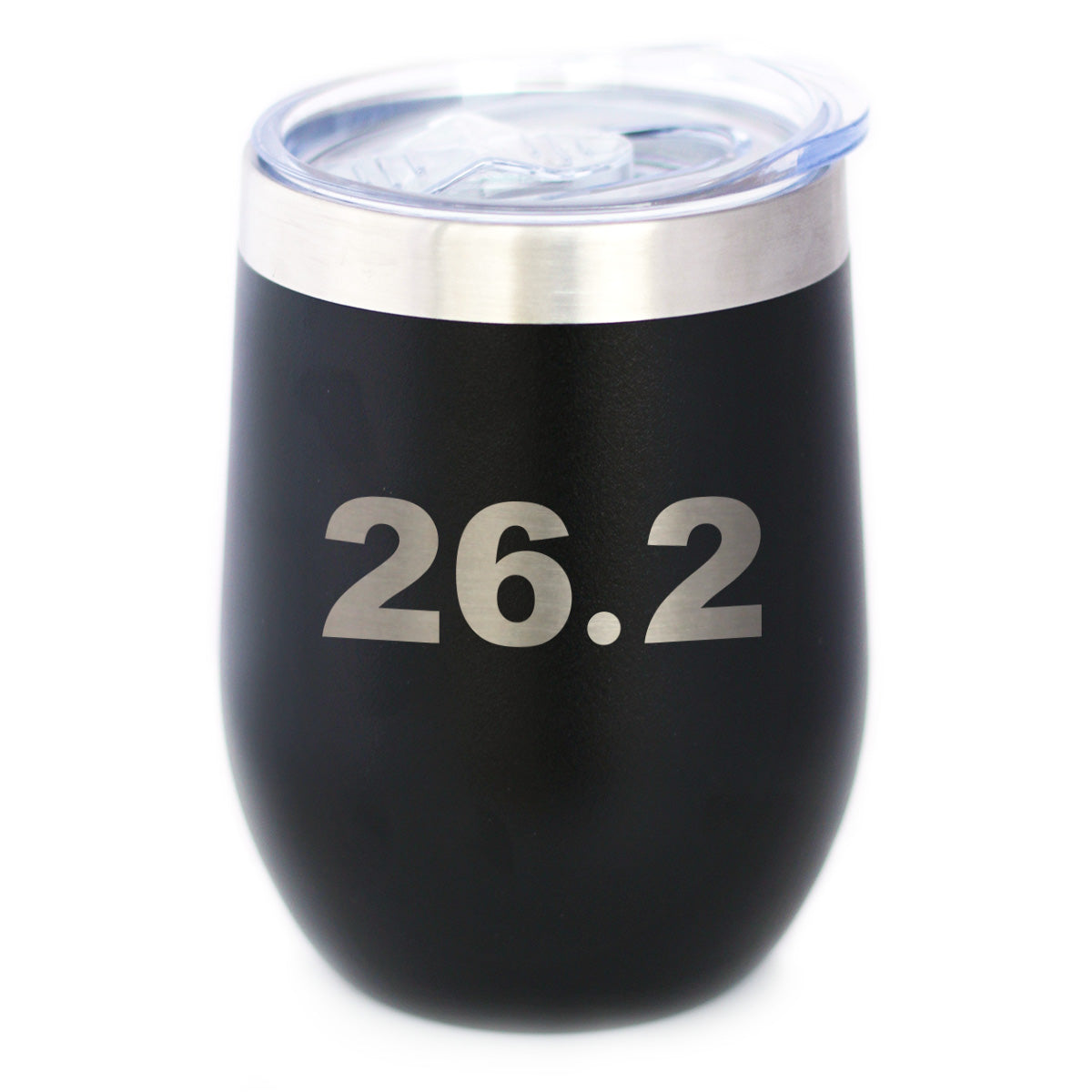 26.2 Marathon - Wine Tumbler Cup with Sliding Lid - Stainless Steel Insulated Mug - Gifts for Marathon Runners Men &amp; Women