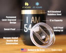 54 + 1 Middle Finger - Wine Tumbler - Cute Funny 55th Birthday Gift for Women or Men Turning 55