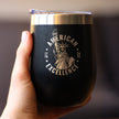 America 250 American Excellence Insulated Wine Tumbler with Sliding Lid America250 Official for 250th Anniversary of the USA 12oz Stainless Steel Tumbler