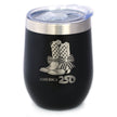 America 250 Cowgirl Boots Insulated Wine Tumbler with Sliding Lid America250 Official for 250th Anniversary of the USA 12oz Stainless Steel Tumbler