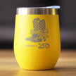 America 250 Cowgirl Boots Insulated Wine Tumbler with Sliding Lid America250 Official for 250th Anniversary of the USA 12oz Stainless Steel Tumbler