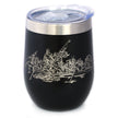 America 250 Washington Crossing the Delaware Insulated Wine Tumbler with Sliding Lid America250 Official for 250th Anniversary of the USA 12oz Stainless Steel Tumbler