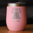 America 250 Liberty Bell Insulated Wine Tumbler with Sliding Lid America250 Official for 250th Anniversary of the USA 12oz Stainless Steel Tumbler