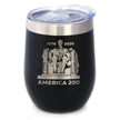 America 250 Lincoln Memorial Insulated Wine Tumbler with Sliding Lid America250 Official for 250th Anniversary of the USA 12oz Stainless Steel Tumbler