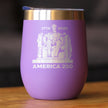 America 250 Lincoln Memorial Insulated Wine Tumbler with Sliding Lid America250 Official for 250th Anniversary of the USA 12oz Stainless Steel Tumbler