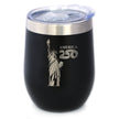America 250 Statue of Liberty Insulated Wine Tumbler with Sliding Lid America250 Official for 250th Anniversary of the USA 12oz Stainless Steel Tumbler
